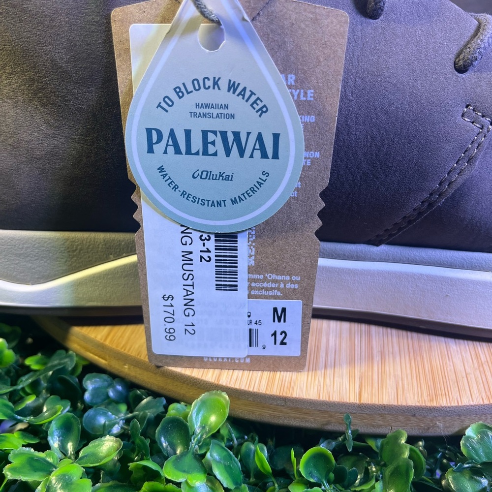 🔥 NEW OLUKAI PAPAKU ILLI CHUKKA BOOT MUSTANG NUBUCK LEATHER WATERPROOF MEN SZ 12 - Picture 10 of 10